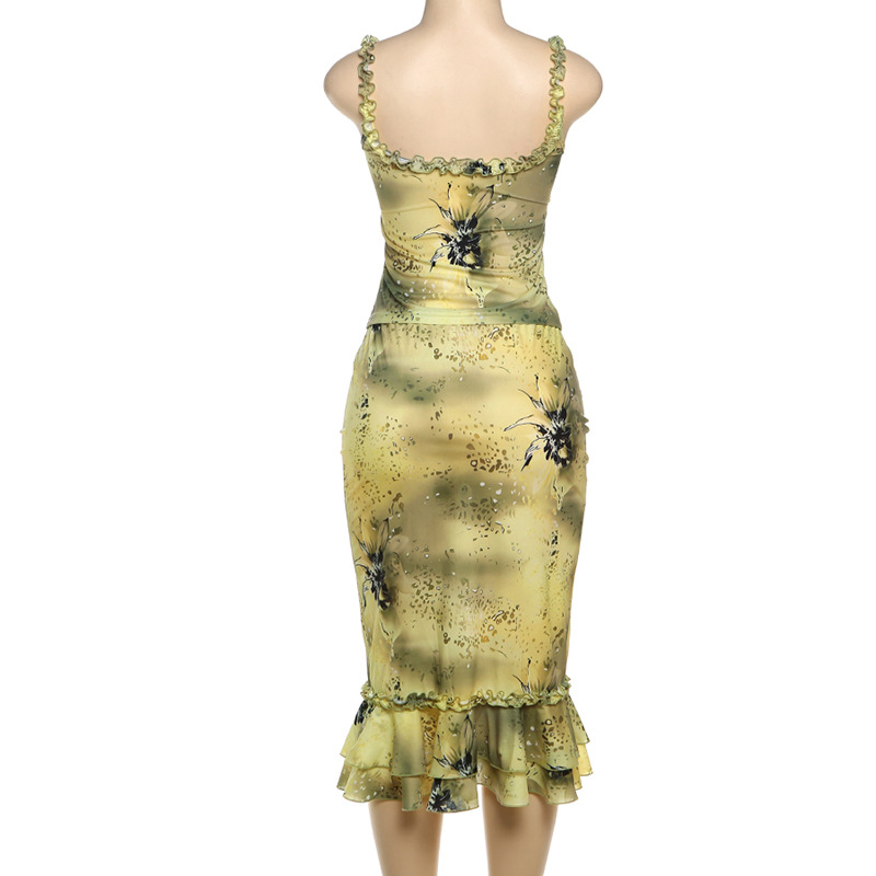 Women's Dress 2 Piece Floral P - огляд і ціна Midi Skirt Floral