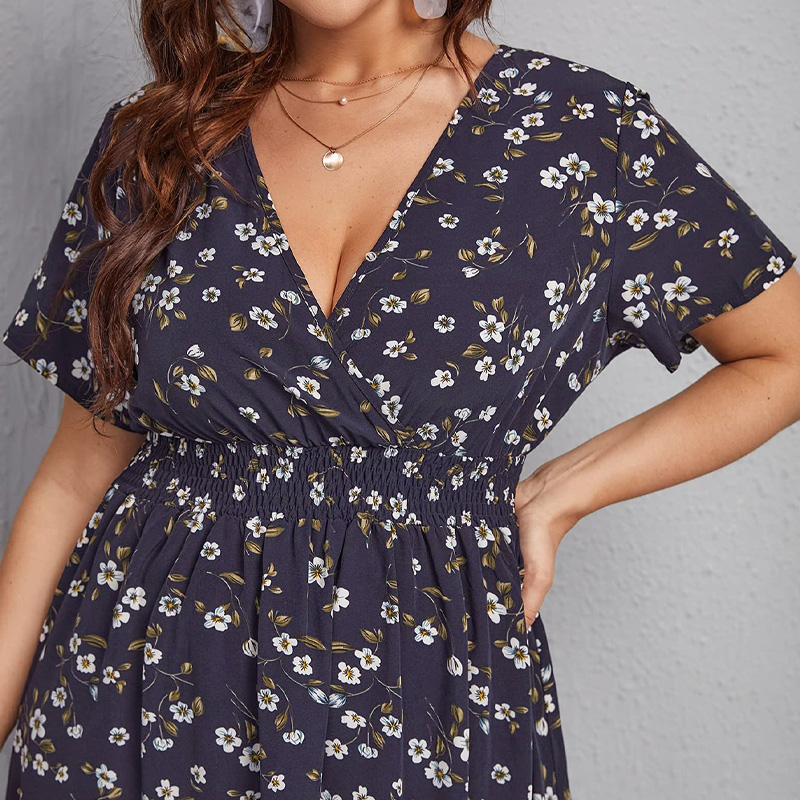 Plus Size Women's Dress, Flowe - огляд і ціна Romper Floral Print
