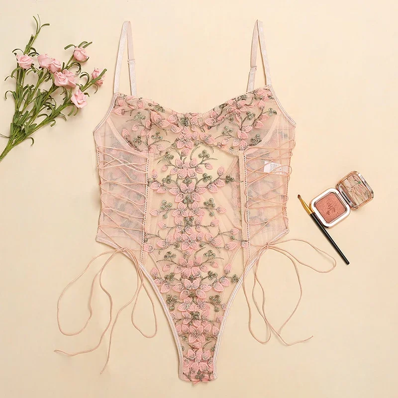 Women Sexy Lingerie Bodysuit F - огляд і ціна Romper Floral Print
