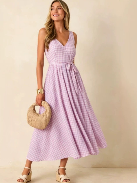 Summer 2026 Large Size Floral  - огляд і ціна Linen Dress Wrap