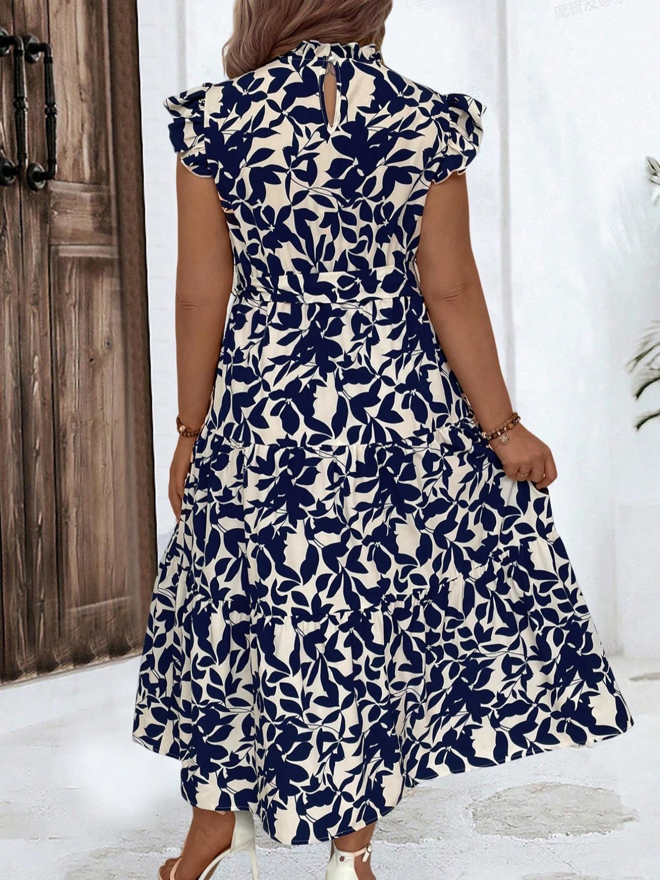 Plus Size Floral Print Ruched  - огляд і ціна Romper Floral Print
