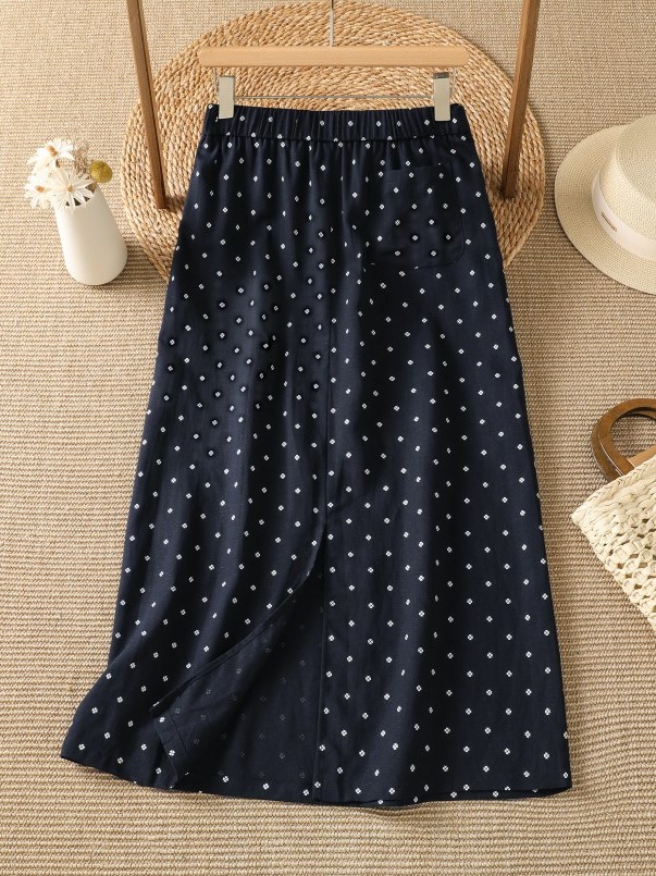 High Waist Floral Half Skirt T - огляд і ціна Midi Skirt Floral