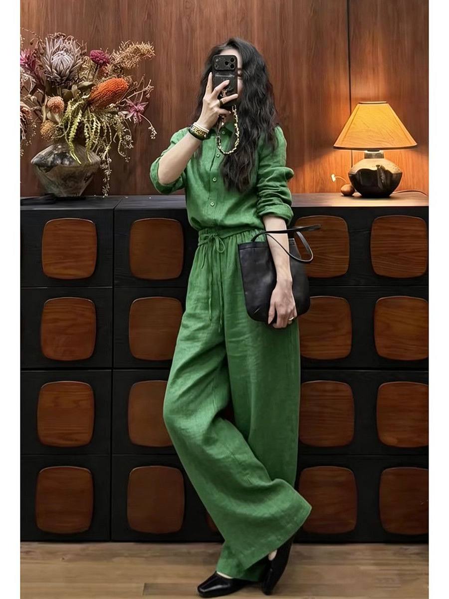 Loose Fit Linen Shirt And Wide - огляд і ціна Linen Pant Wide